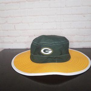 Green Bay Packers Bucket Boonie Hat Green Yellow NFL Team Logo Football